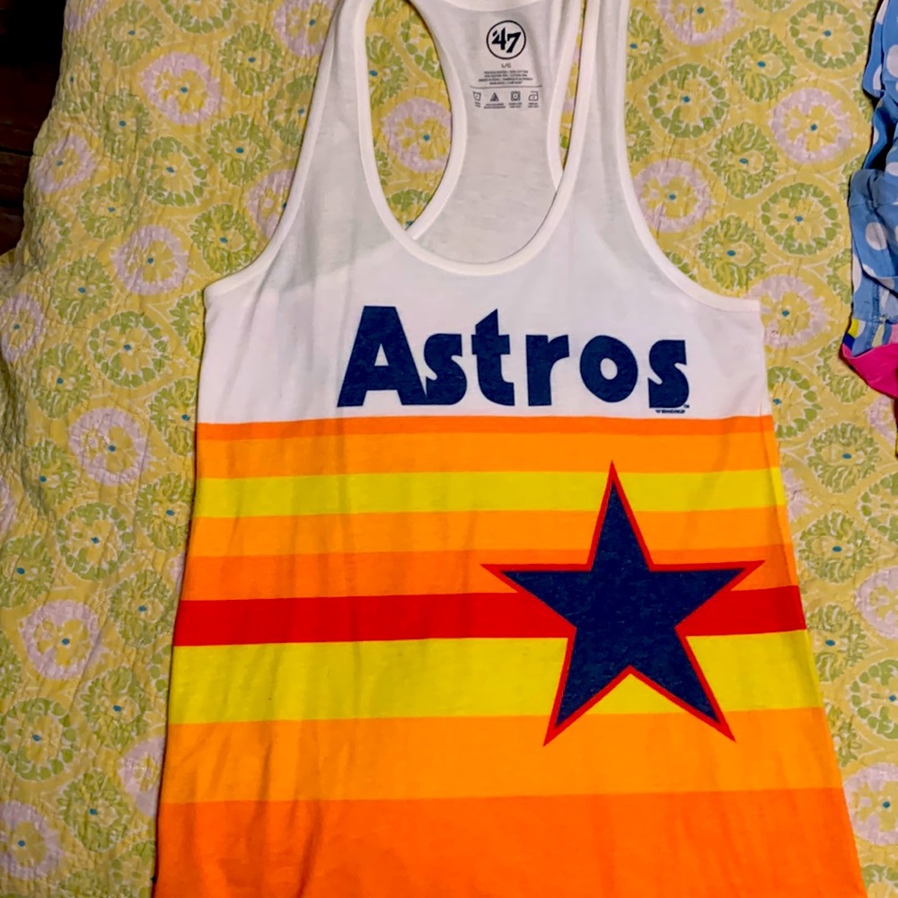 Astros tank. Never worn. Bought at ballpark. Size Large
